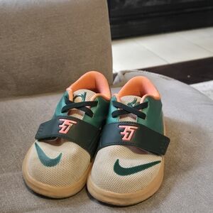 Nike Kids Teal, Orange, Cream Athletic Sneakers